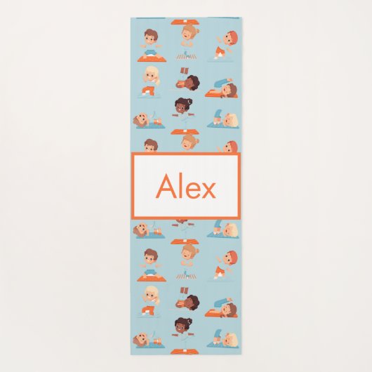 Adorables Custom Kids Doing Yoga Mat Yogamatte (Rückseite)