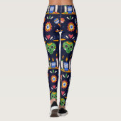 Adorables Day of the Dead Calavara Style Yoga Leggings (Rückseite)