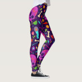 Adorables Day of the Dead Calavara Style Yoga Leggings (Rechts)