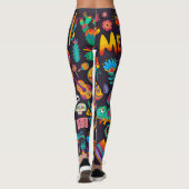 Adorables Day of the Dead Calavara Style Yoga Leggings (Rückseite)