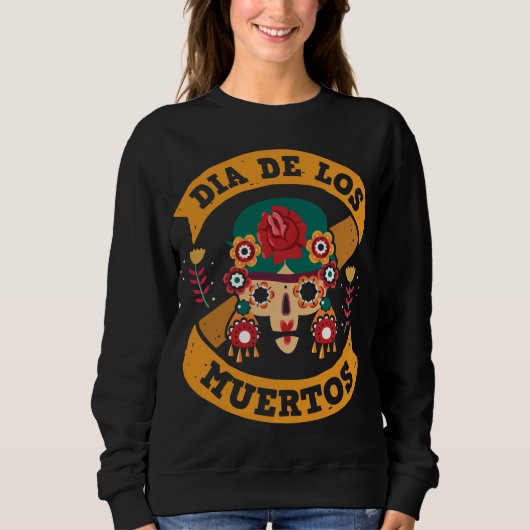 Adorables Day of the Dead Mexican Style Sweatshirt (Vorderseite)