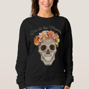 Adorables Day of the Dead Skull Calavara Blume Sweatshirt