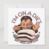 Adorables Funny, dass ich auf Diät bin, aber ich m (Vorderseite)