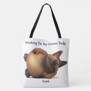 Adorables Funny Fat Puppy Custom Tasche