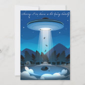 Adorables Funny UFO Abduction Card Dankeskarte (Vorderseite)