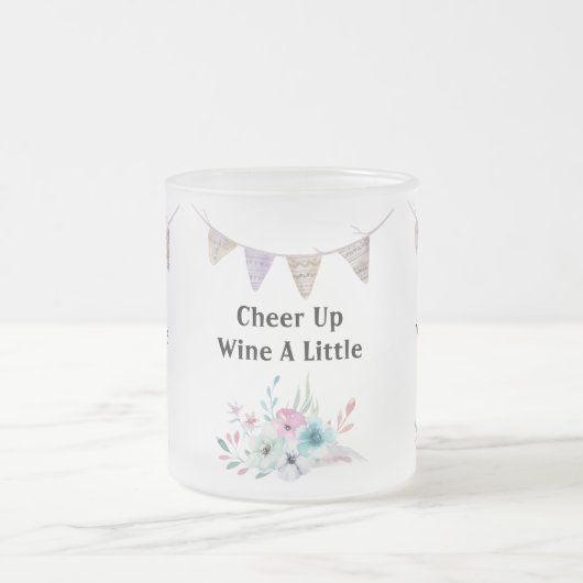 Adorables Funny Wine Ein bisschen Mattglastasse (Mittel)