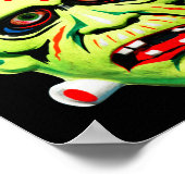 Adorables Green Monster Mask Poster (Ecke)