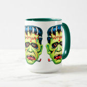 Adorables Green Monster Mask Tasse (VorderseiteRechts)