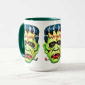 Adorables Green Monster Mask Tasse (Vorderseite Links)