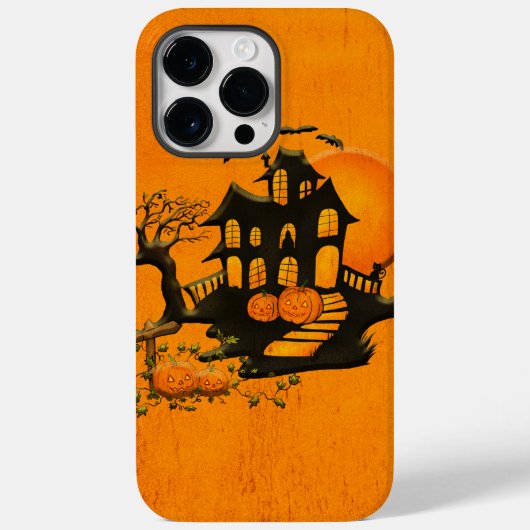 Adorables Halloween Spuk House Orange Case-Mate iPhone Hülle (Rückseite)