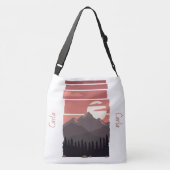 Adorables Hübsches Gebirge Tragetaschen Mit Langen Trägern (Rückseite)