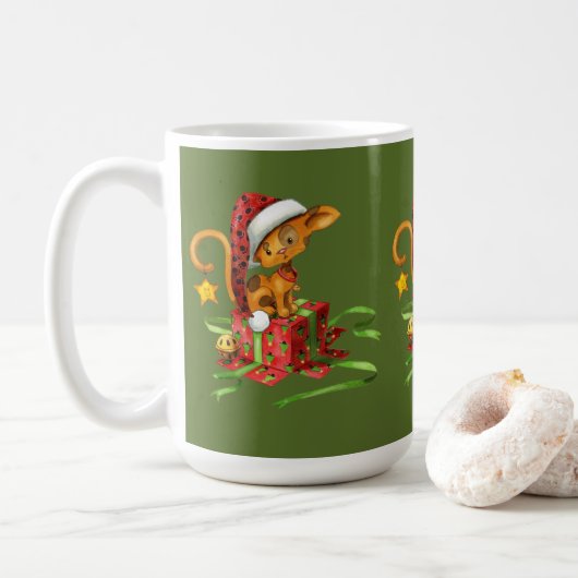 Adorables Kleine Katze mit Geschenkartikeln Tasse (Mit Donut)