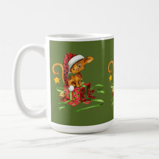 Adorables Kleine Katze mit Geschenkartikeln Tasse (Links)