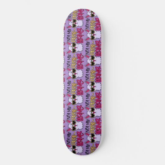 Adorables Lama Liebe Nicht mein Probllama Lila Skateboard (Vorderseite)