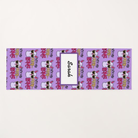 Adorables Lama Liebe Nicht mein Probllama Lila Yogamatte (Vorderseite (Horizontal))