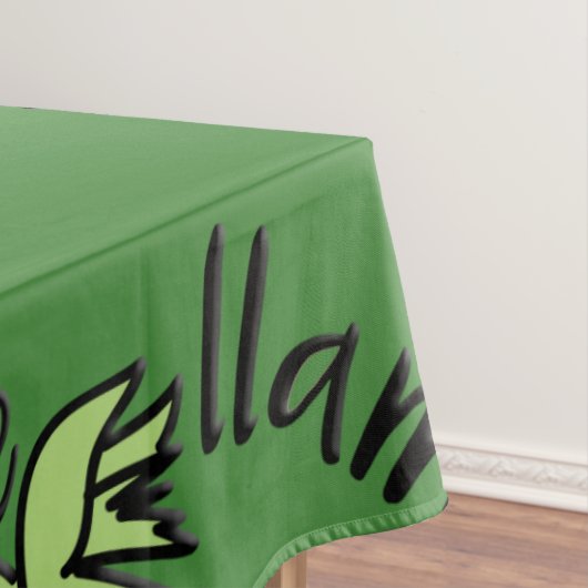 Adorables Llama Liebe I Llove Llamas Green Tischdecke (Beispiel)