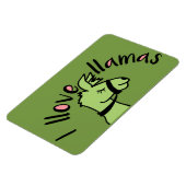 Adorables Llama Liebe I Llove Llamas Magnet (Linke Seite)
