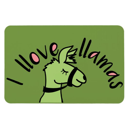Adorables Llama Liebe I Llove Llamas Magnet (Horizontal)