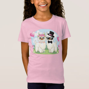 Adorables Llama Liebe Llama Couple T - Shirt