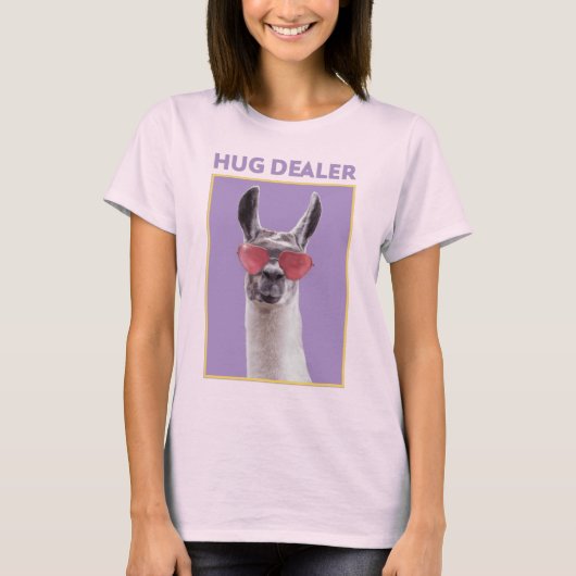 Adorables Llama Liebe Niedlich Hug Dealer T - Shir T-Shirt (Vorderseite)