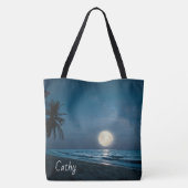 Adorables Moonlight Beach Custom Totbeutel Tasche (Rückseite)