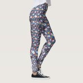 Adorables Niedlich Snowmen Blue Background [3D] Yo Leggings (Rechts)