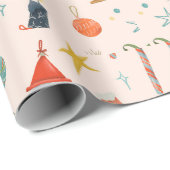 Adorables Niedliche Bunnies und Rentiere Geschenkpapier (Rolleneckpunkt)