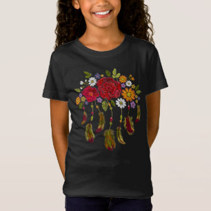 Adorables Rose & Feathers T - Shirt