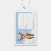 Adorables Süsse Santa's Rentier Geschenkanhänger (Vorderseite)