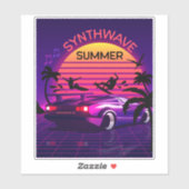 Adorables Synthwave/Vaporwave Retro 80er Sticker (Blatt)