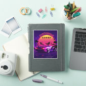 Adorables Synthwave/Vaporwave Retro 80er Sticker (iPad Hülle)