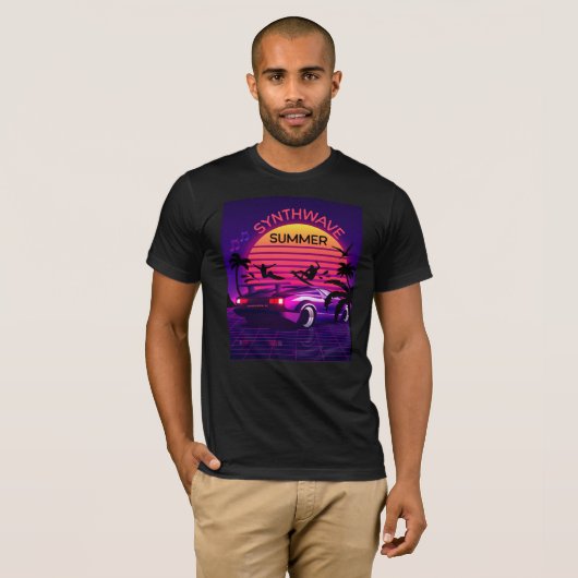 Adorables Synthwave Vaporwave Retro 80er T - Shirt (Vorne ganz)