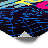 Adorables Synthwave/Vaporwave Retro 80er Tropical Poster (Ecke)