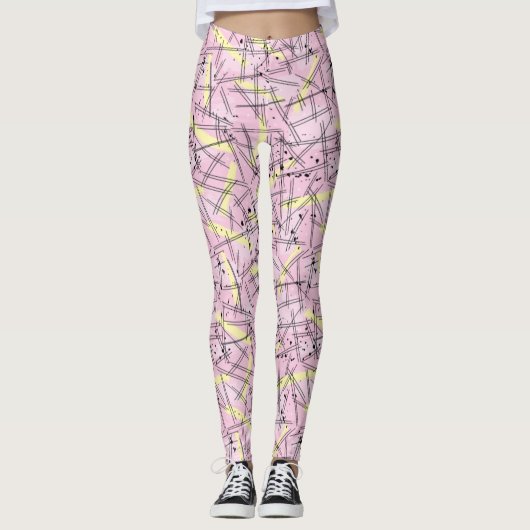 Adorables Synthwave/Vaporwave Style Yoga Leggings (Vorderseite)