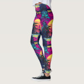 Adorables Synthwave/Vaporwave Style Yoga Leggings (Links)