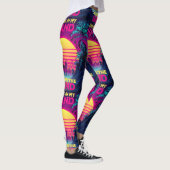 Adorables Synthwave/Vaporwave Style Yoga Leggings (Rechts)