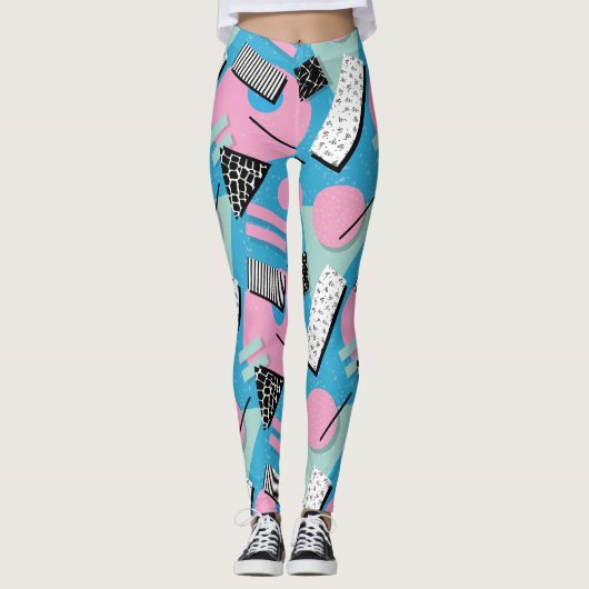 Adorables Synthwave/Vaporwave Style Yoga Leggings (Vorderseite)