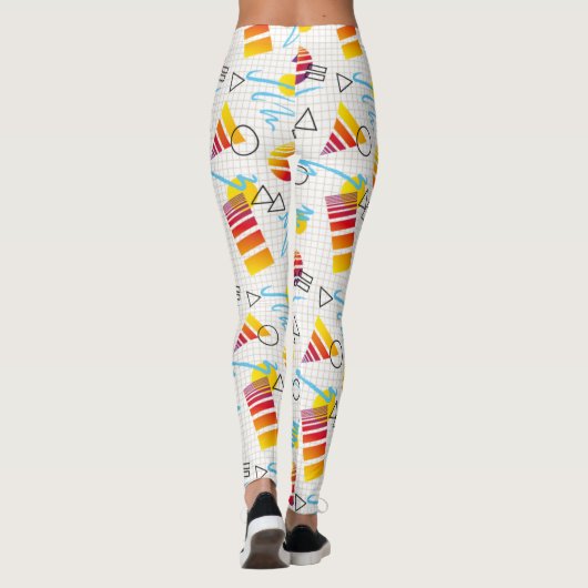 Adorables Synthwave/Vaporwave Style Yoga Leggings (Rückseite)