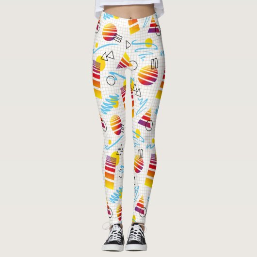 Adorables Synthwave/Vaporwave Style Yoga Leggings (Vorderseite)