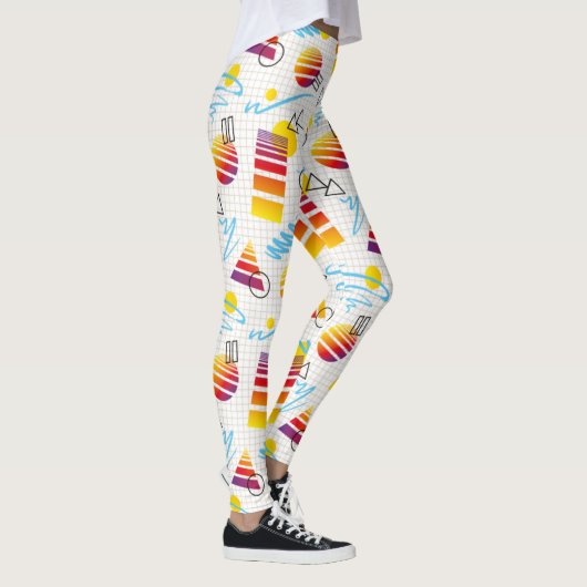 Adorables Synthwave/Vaporwave Style Yoga Leggings (Rechts)