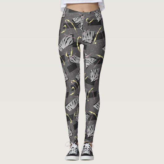 Adorables Synthwave/Vaporwave Style Yoga Leggings (Vorderseite)