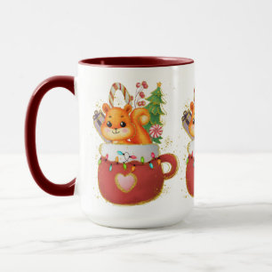 Adorables Weihnachten Herrliche Eichhörnchen-Tasse Tasse
