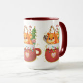Adorables Weihnachten Herrliche Eichhörnchen-Tasse Tasse (VorderseiteRechts)