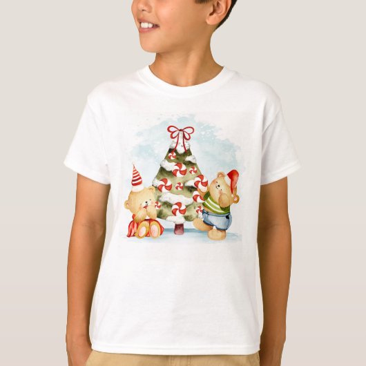 Adorables Weihnachtsbären und T - Shirt (Vorderseite)