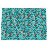 Adorables Weihnachtscreme und Kirschen Große Geschenktüte (Rückseite)