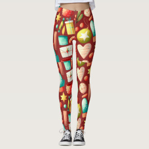 Adorables Weihnachtsschmuck und Karten Leggings