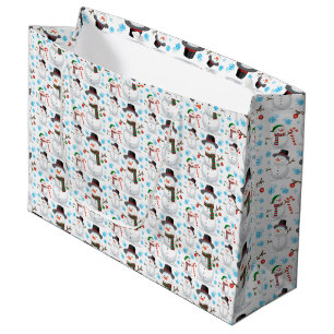 Adorables Weihnachtsschneemänner  Große Geschenktüte