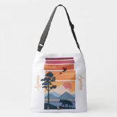 Adorables Wolf im Landschaftsbild Tragetaschen Mit Langen Trägern (Rückseite)