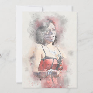 Adorables Woman auf Parade Card Ankündigung