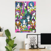 Adoralicious Rainbow Fairy Friends Poster (Heimbüro)